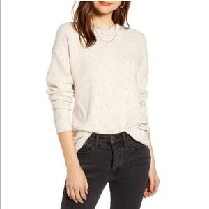 Old Navy Flecked Beige Oatmeal Crewneck Sweater Size L